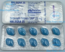Таблетки малегра 25 мг